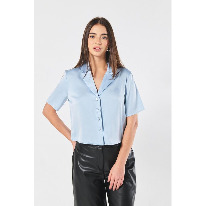 KOAJ - KOAJ BLUSA CAMISERA CROP MANGA CORTA. MUJER