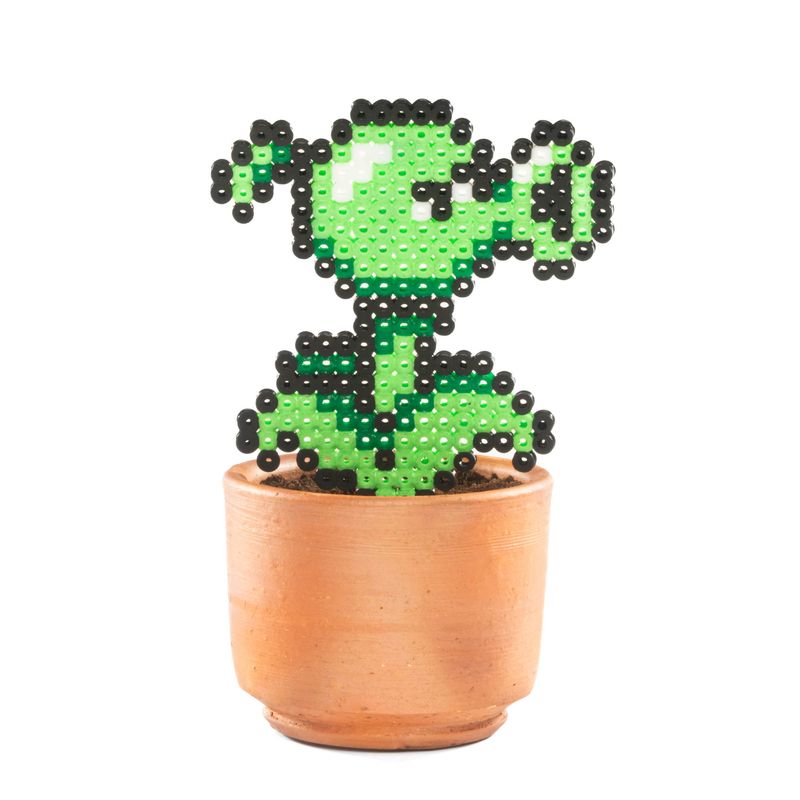 GENERICO - Matera Decorativa Plantas Vs Zombies Lanza Guisante Pixelart Arte Geek