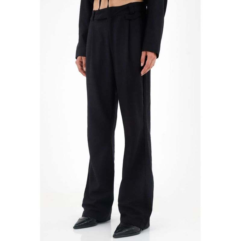 TENNIS - Pantalón negro bota recta para mujer
