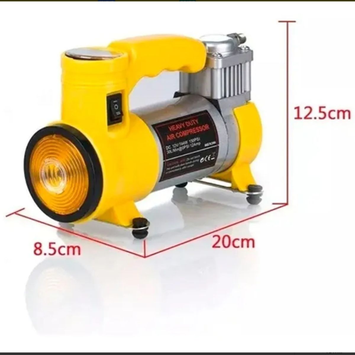GENERICO - Mini Compresor Aire 12v 150 Psi Llantas Balones Colchones