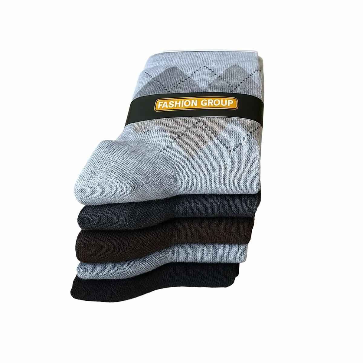 GENERICO - 6 Pares De Medias Larga Clásica Hombre Calcetín