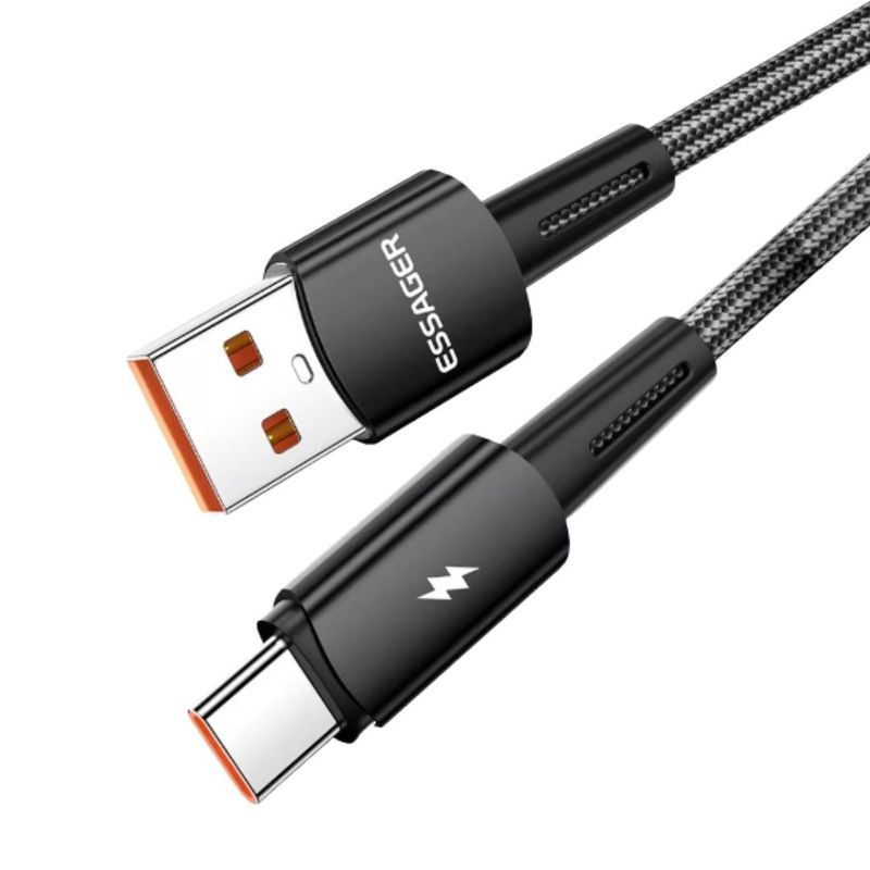 GEF - Cable 120w Nylon Usb-c A Tipo A Carga Ultra Rapida 1m