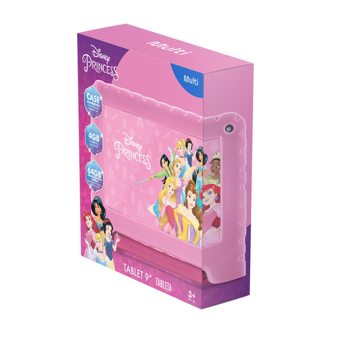 MULTILASER - Tablet Disney Princesas Androrid 9 64GB + 4 RAM + WIFI