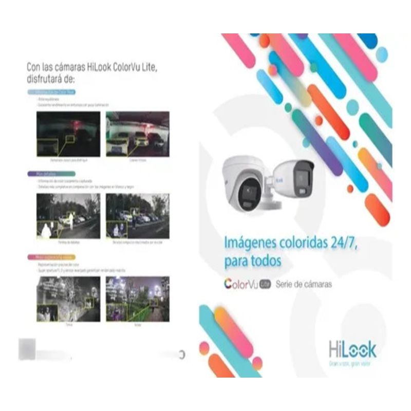 HILOOK - THC-B129-M - Cámara Bala Metal 24/7 Color Vu 1080 Full, Hilook-hikvision
