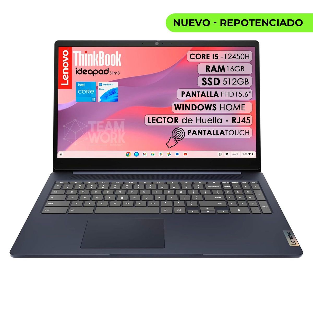 LENOVO - Lenovo IdeaPad Slim 3 Core i5-12450H DDR16GB SSD512 W 11HOME