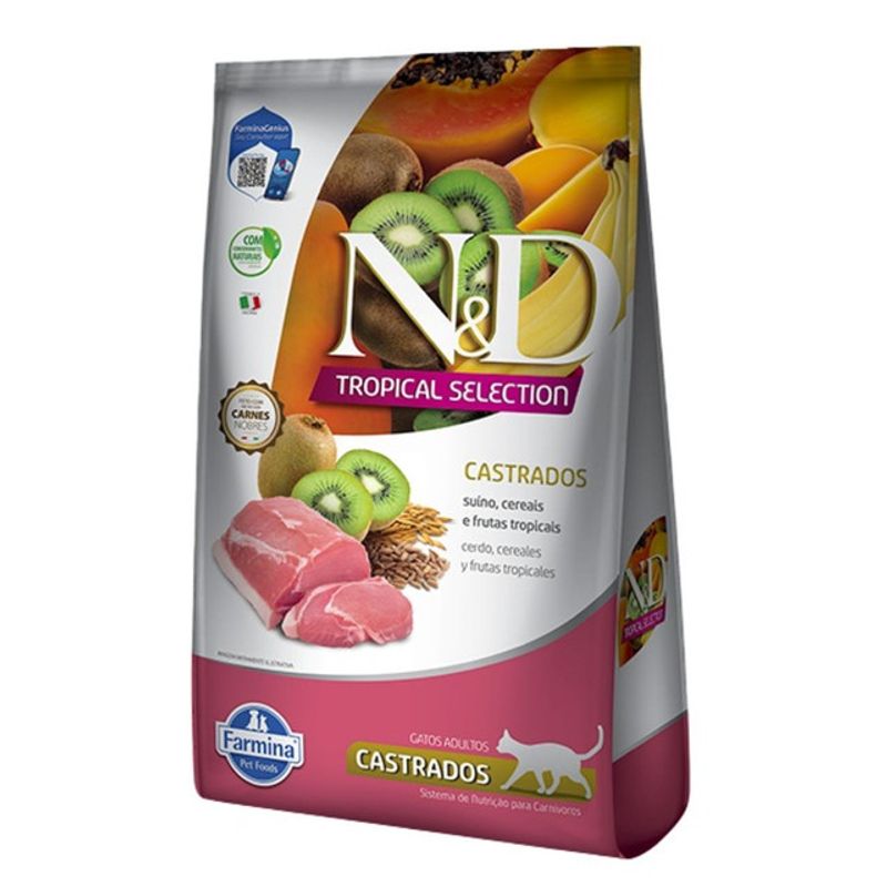 PET SPA - Alimento Para Gato Adulto Castrado N&D Tropical Cerdo 04KG
