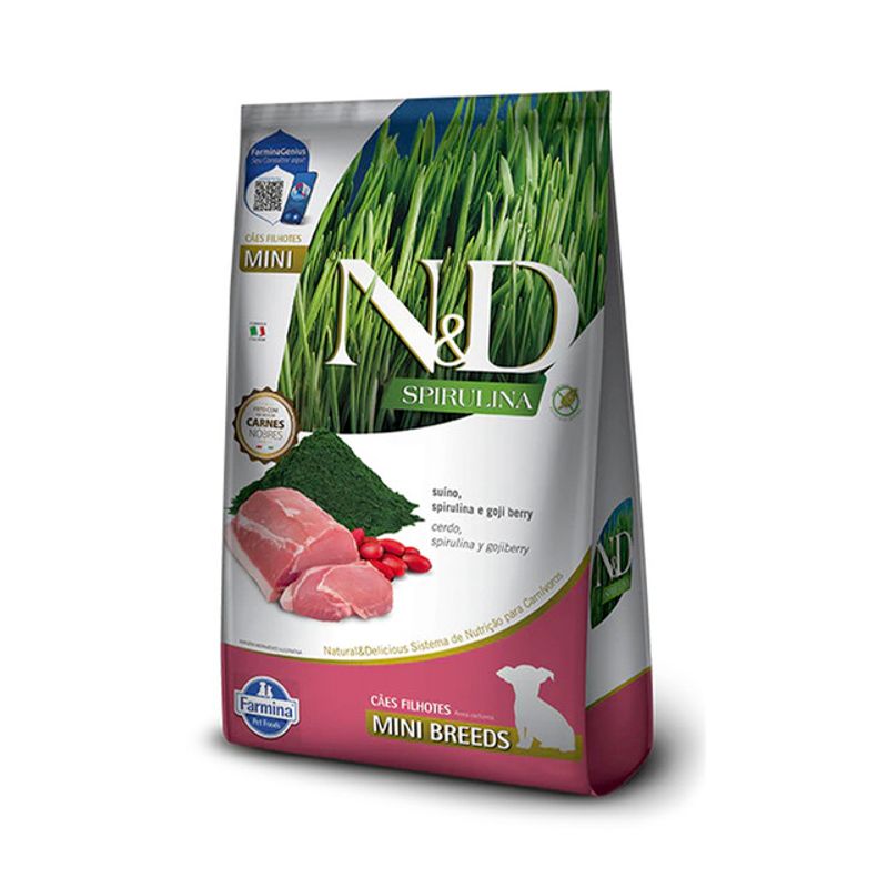 PET SPA - Alimento Para Perro Cachorro Pequeño N&D Spirulina Cerdo 2KG