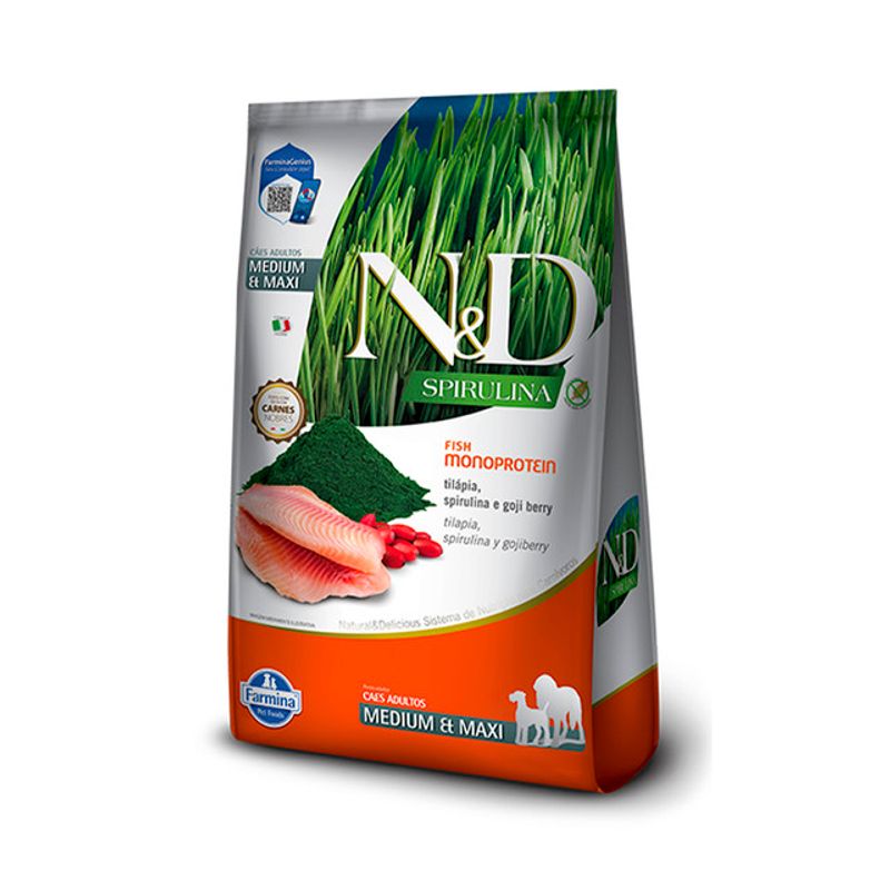 PET SPA - Alimento Para Perro Adt MedGran N&D Spirulina Tilapia 101K