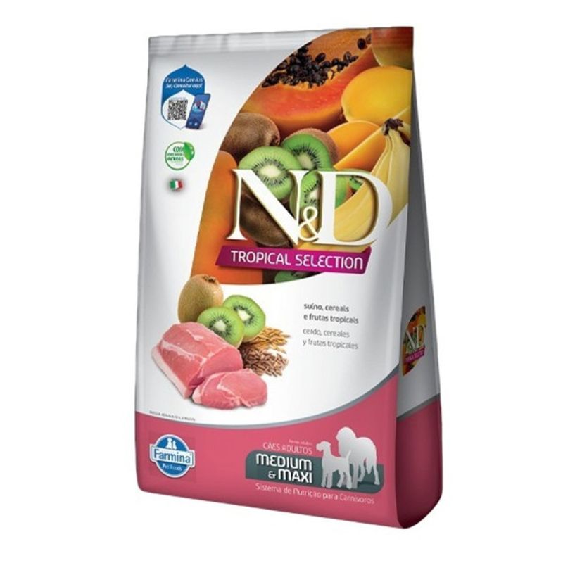 PET SPA - Alimento Para Perro Adt MedGran N&D Tropcial Cerdo 10+2KG