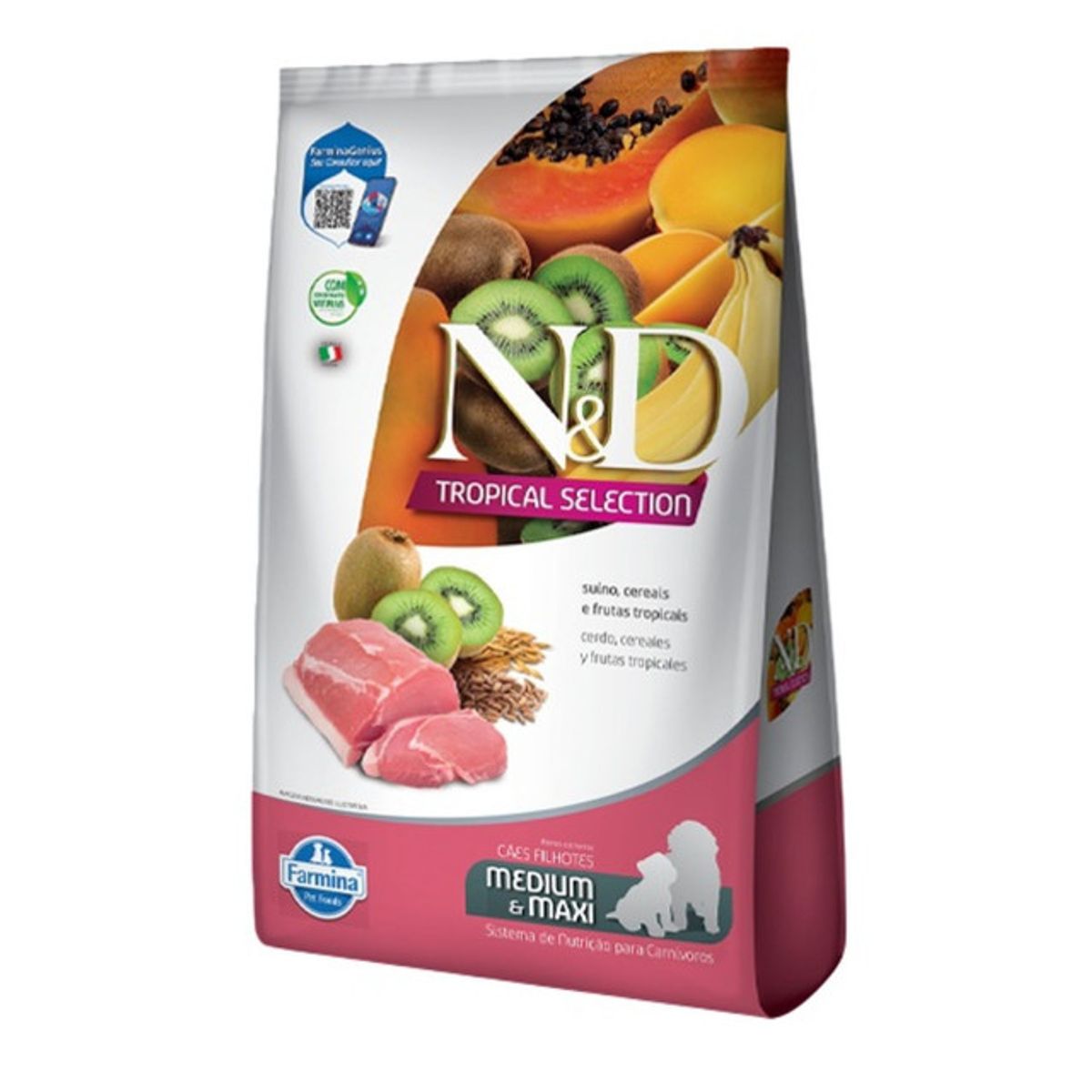 PET SPA - Alimento Para Perro Cachorro MedGra N&D Tropical Cerdo 12 KG