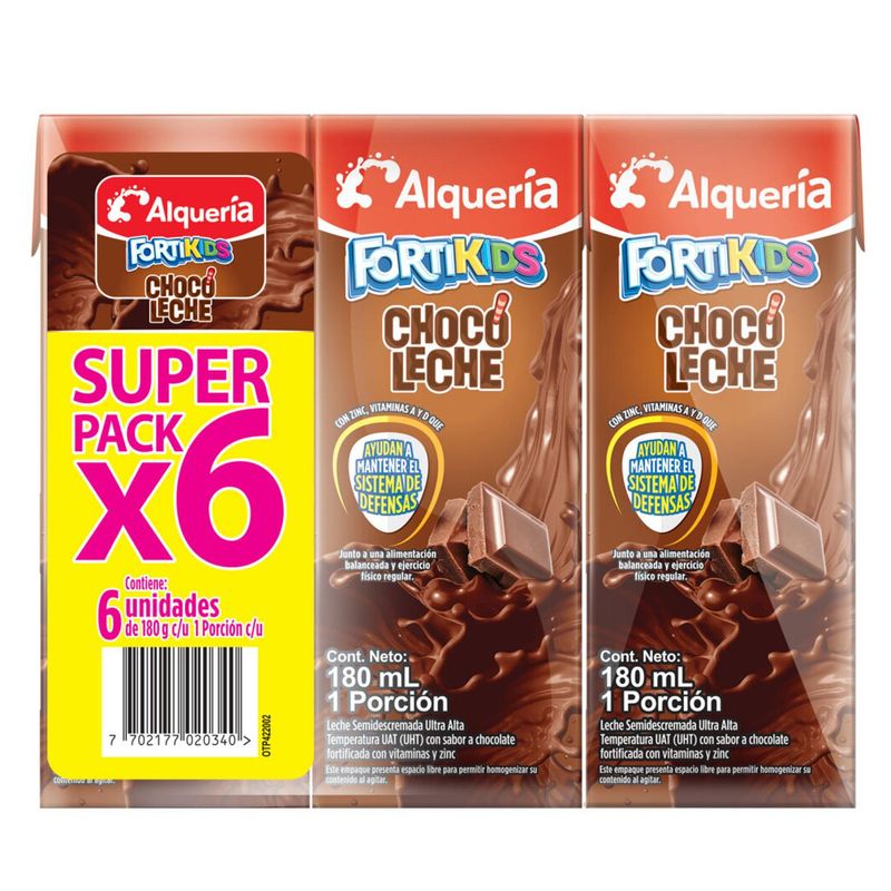 ALQUERIA - Leche Chocoleche Tetrapack 6unds x180g c/u