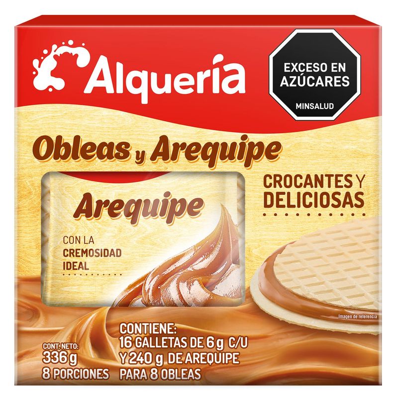 ALQUERIA - Caja obleas con Arequipe Alqueria 8 unidades