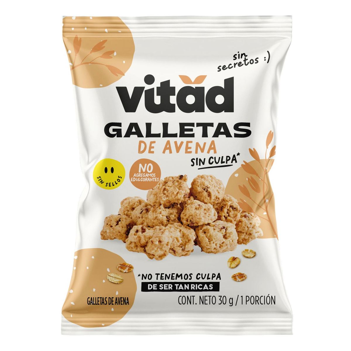 ALQUERIA - Galleta Avena Vitad Pack 4unds x30g c/u