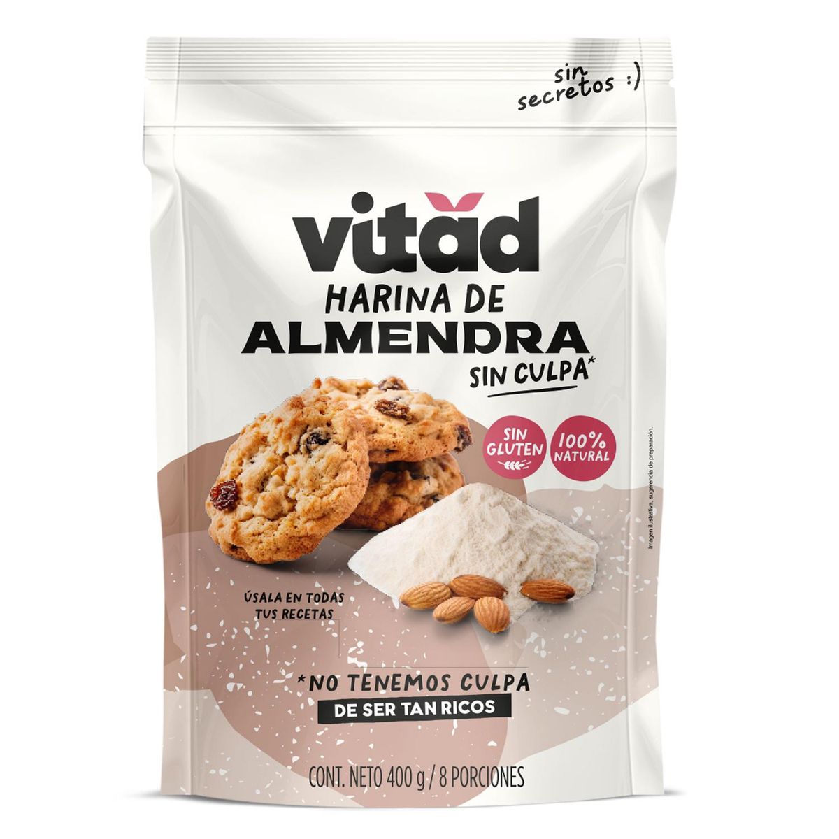 ALQUERIA - Harina de almendras Vitad natural 400g