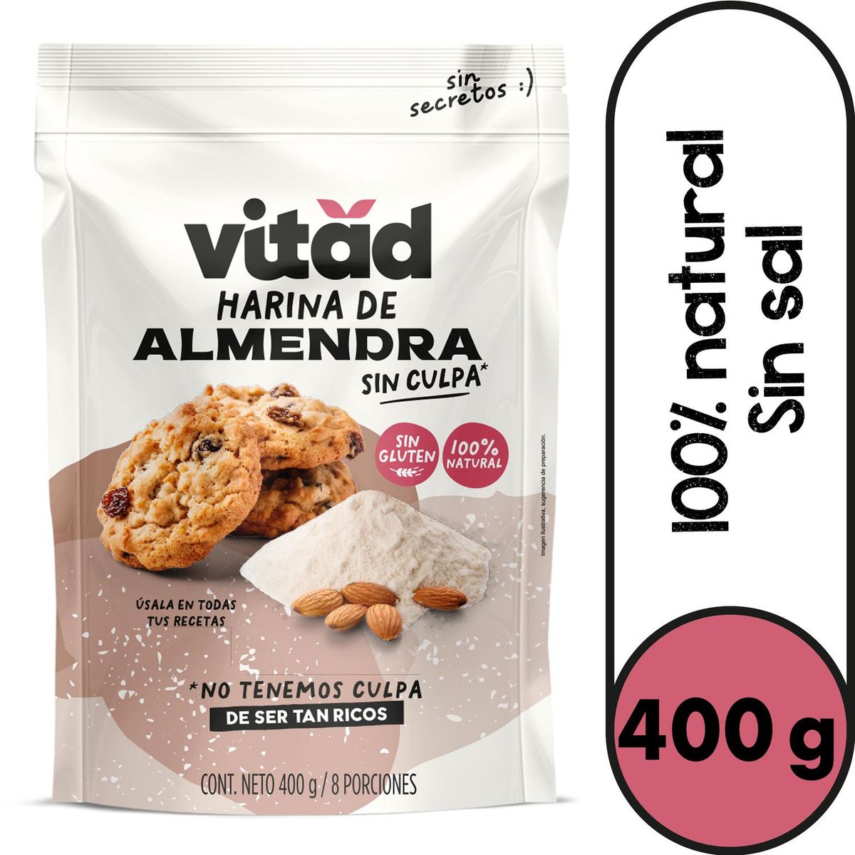 ALQUERIA - Harina de almendras Vitad natural 400g
