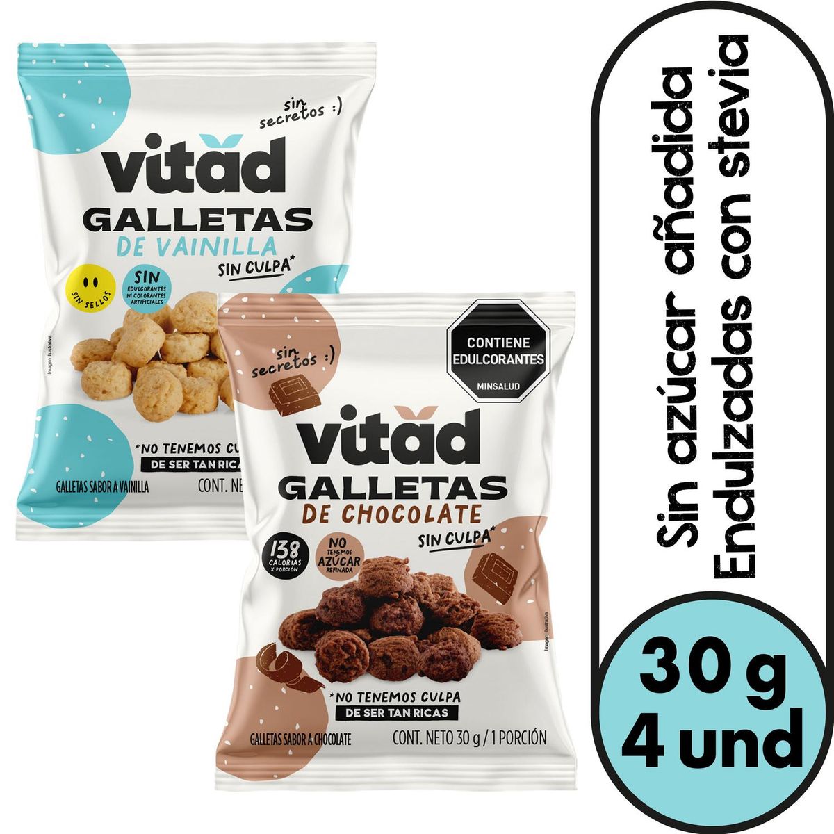 ALQUERIA - Galletas Vitad surtido Pack 4unds x30g c/u