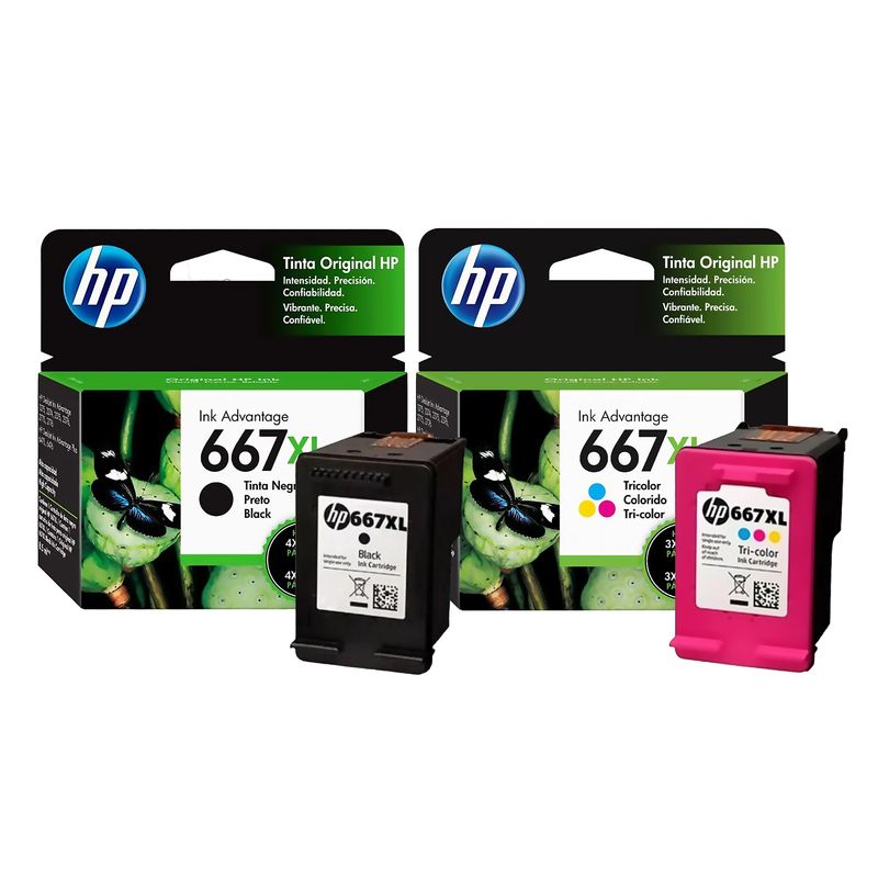 HP - Cartucho HP 667XL Negro-Tricolor impresora HP Advantage 6000 6400 x2