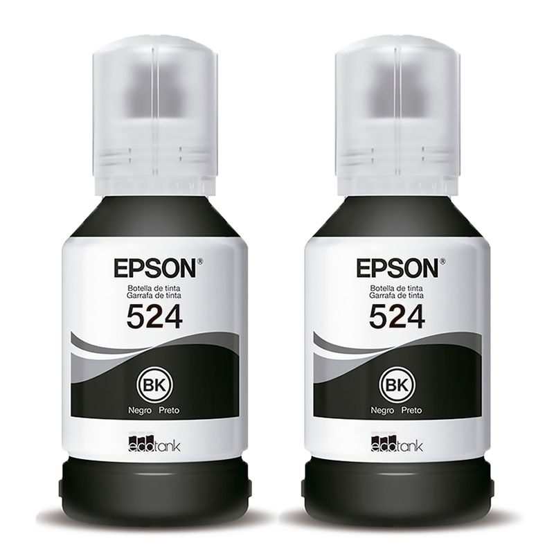 EPSON - Tinta Epson 524 negro impresoras Epson EcoTank L6490 L15150 L15160 x2