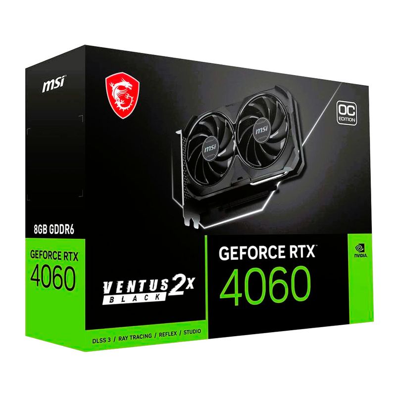 MSI - Tarjeta de Video MSI VENTUS GeForce RTX™ 4060 8GB DDR6 2X (27138)