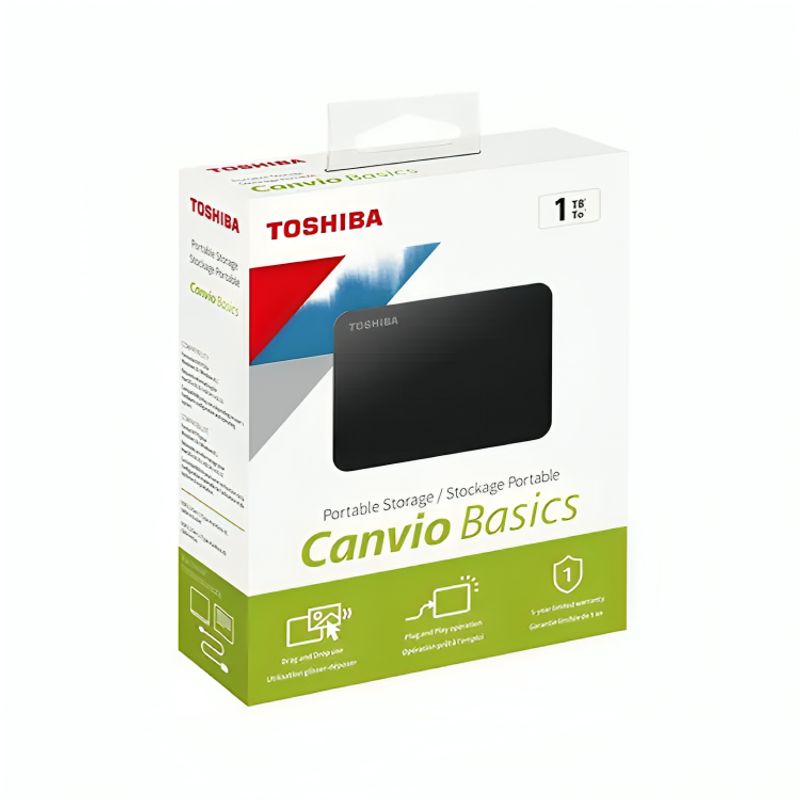 TOSHIBA - Disco Duro TOSHIBA 1TB USB 3.0 Canvio Basics