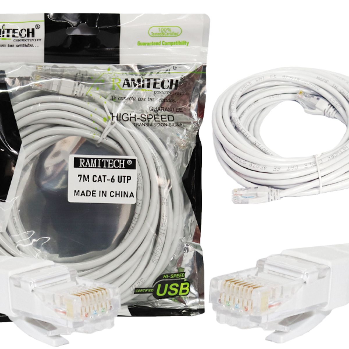 RAMITECH - Cable Red 7 Metros Utp Pc Internet Cat 6 Ethernet Ramitech