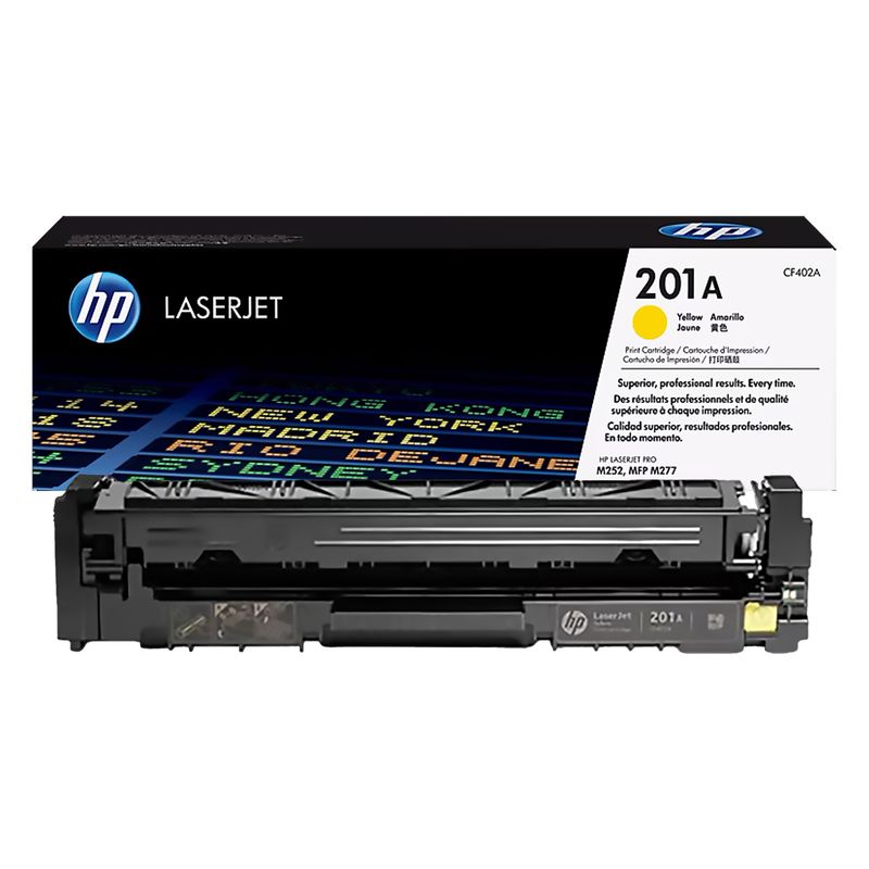HP - Tóner 201A HP Yellow Para Impresoras HP Color LaserJet Pro M252 M277