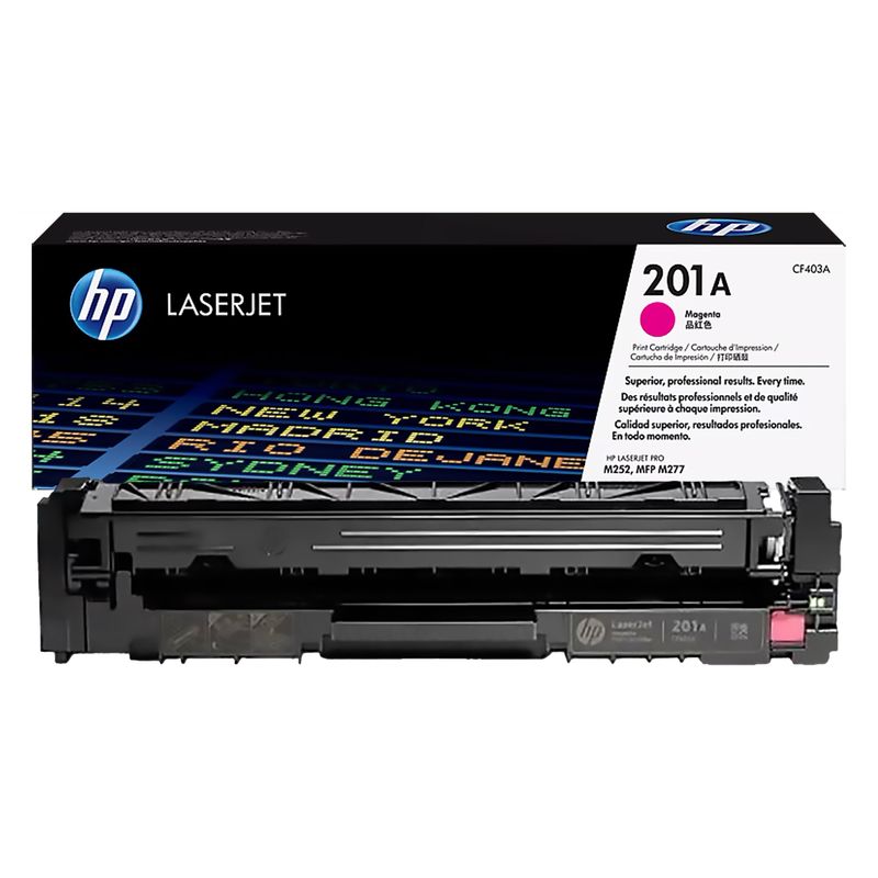 HP - Tóner 201A HP Magenta Para Impresoras HP Color LaserJet Pro M252 M277