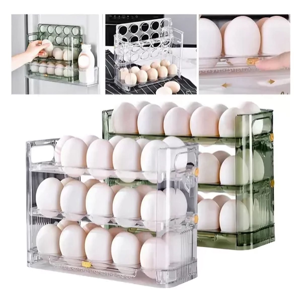 GENERICO - Huevera Organizador De Huevos 30 Huevos