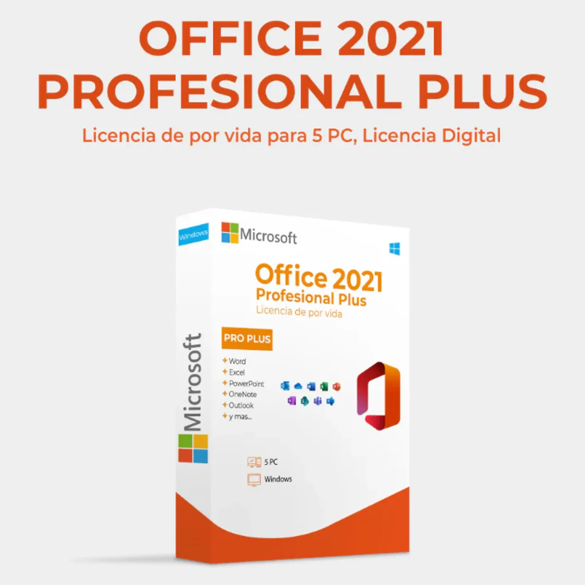 MICROSOFT - Microsoft Office Professional Plus 2021 5 PC