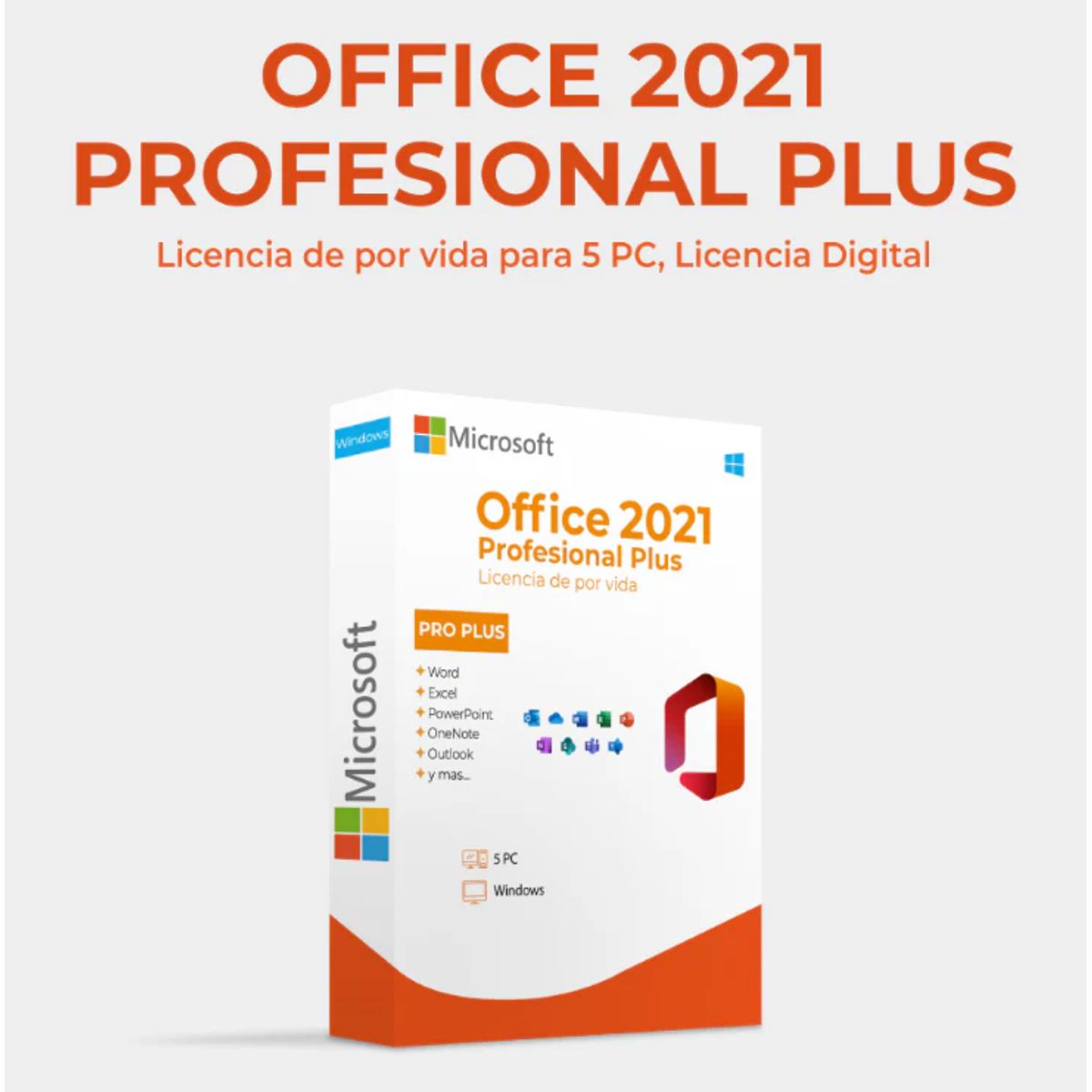MICROSOFT - Microsoft Office Professional Plus 2021 5 PC