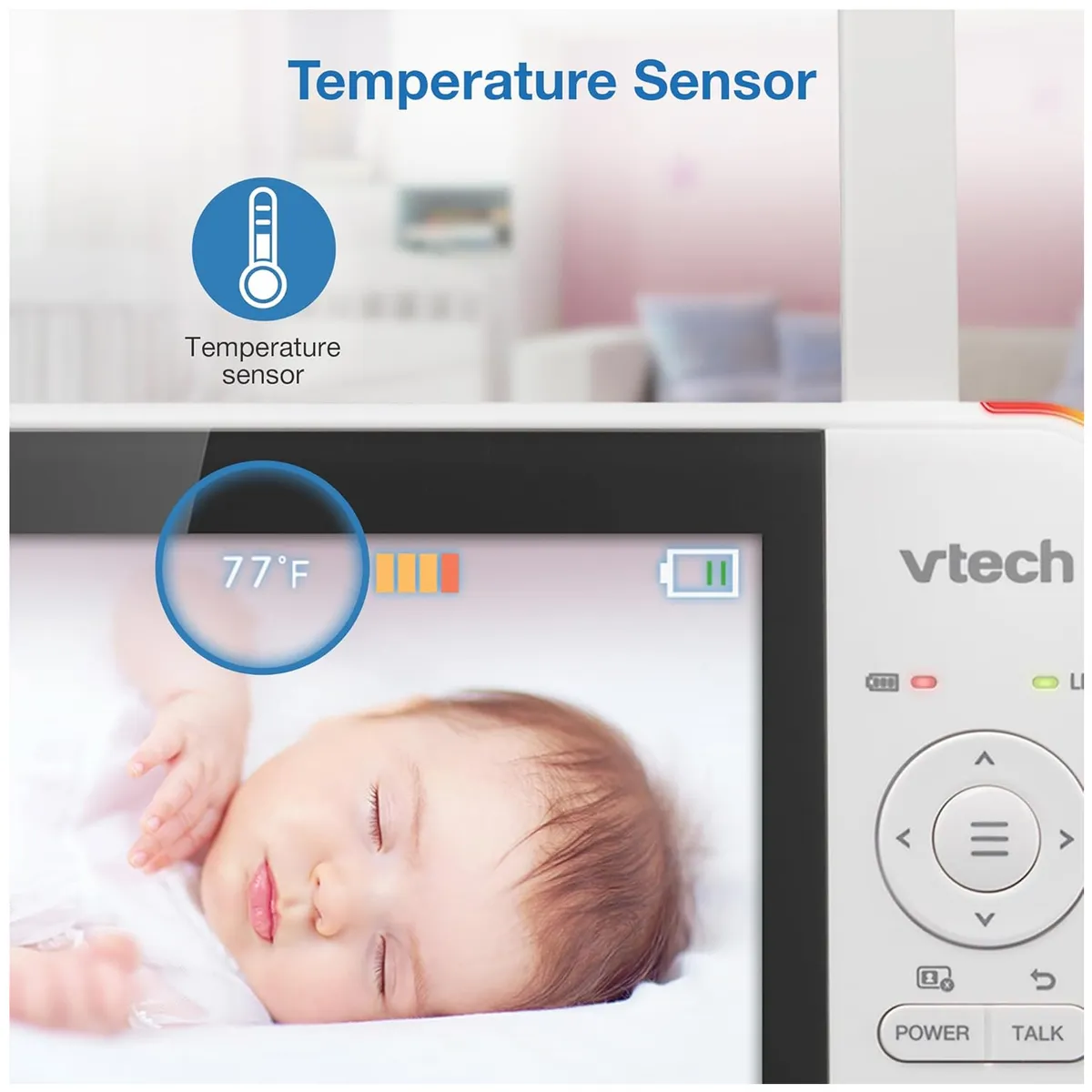 VTECH - Camara Monitor Para Bebe Vtech 5 con Audio Sin WiFi Vision Nocturna