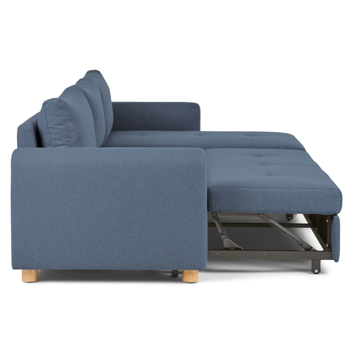 SOFA MARKET - Sofa Cama Cajon en L Derecho Katia Tela Azul