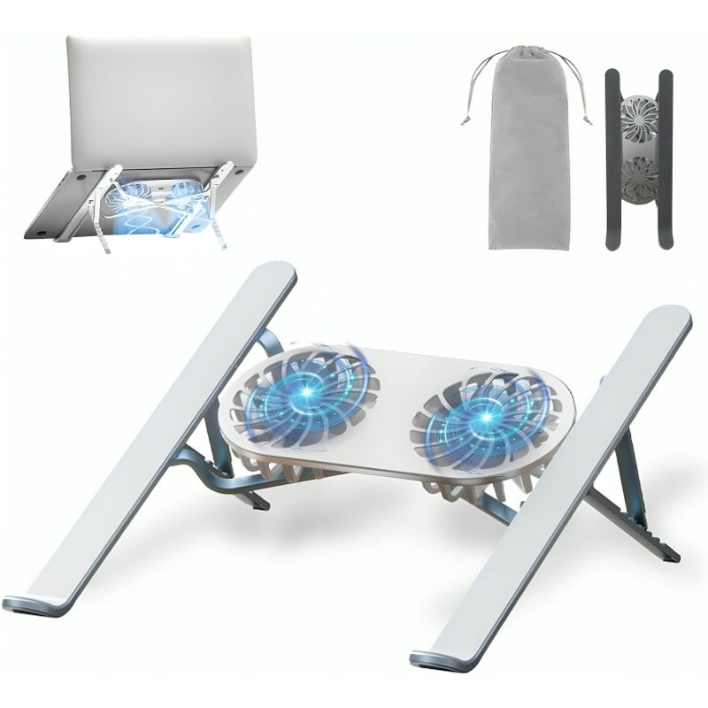 GENERICO - Soporte Para Laptop Con Doble Ventilador