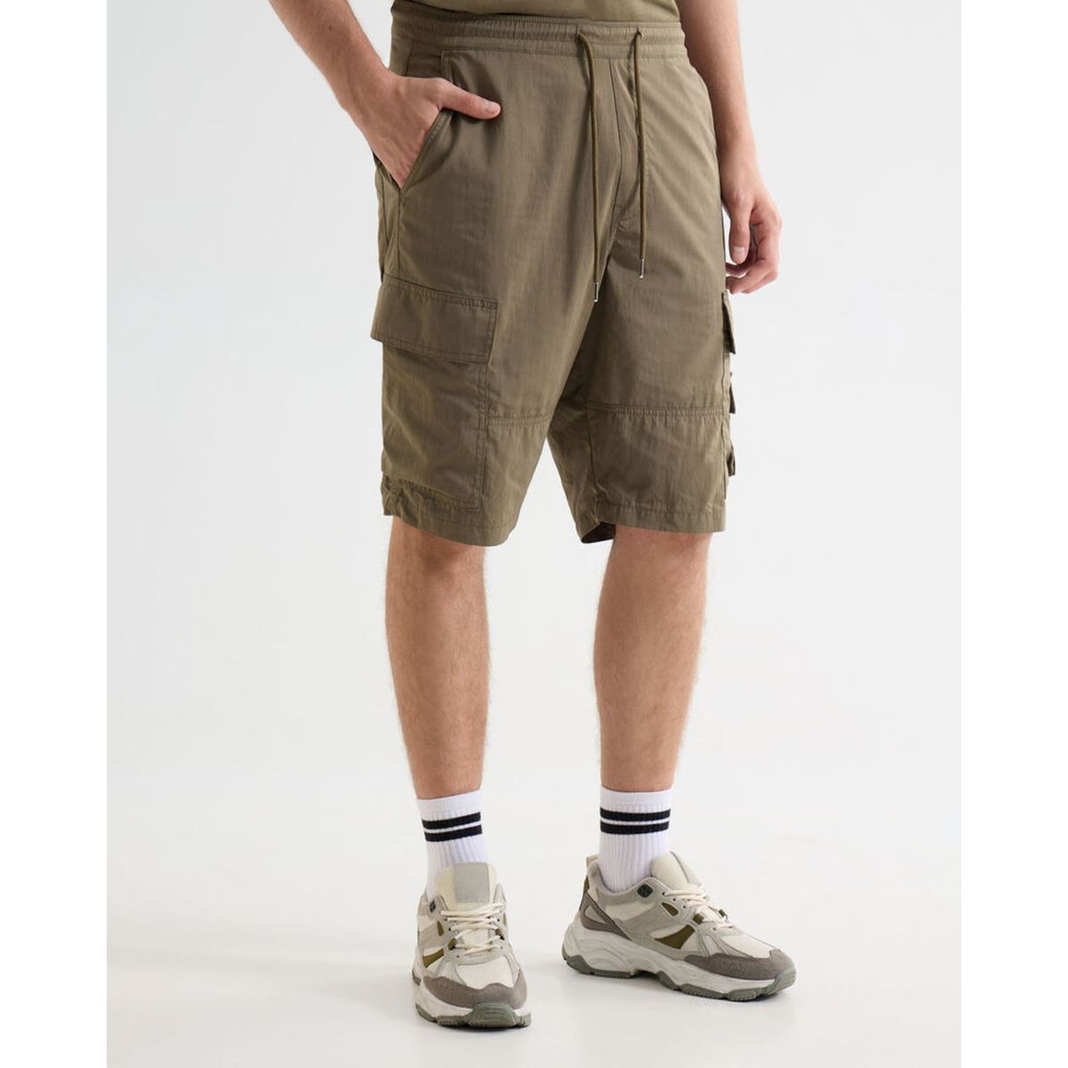 SEVEN SEVEN - Bermuda Para Hombre Regular Largo Color Café Marca Seven Seven #45100708