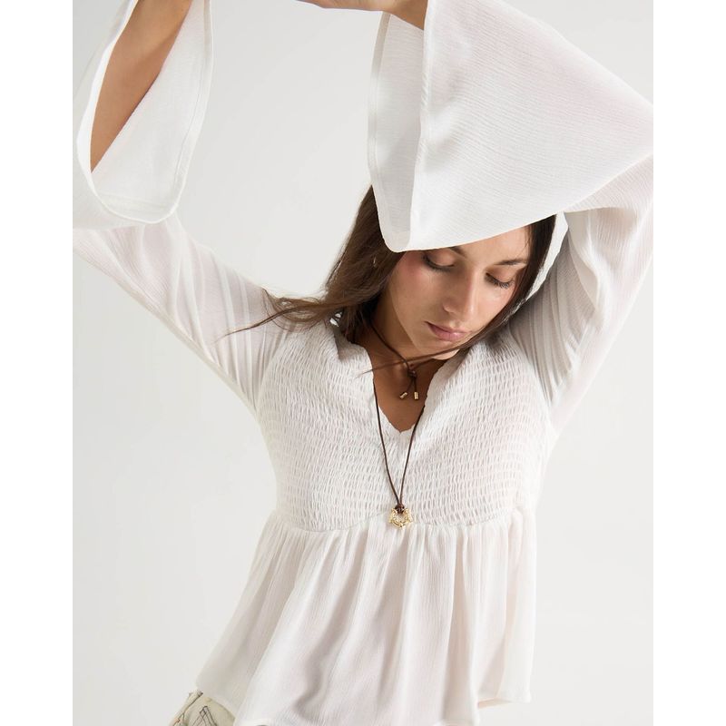 SEVEN SEVEN - Blusa Para Mujer Manga Larga Color Crudo Marca Seven Seven #28124058
