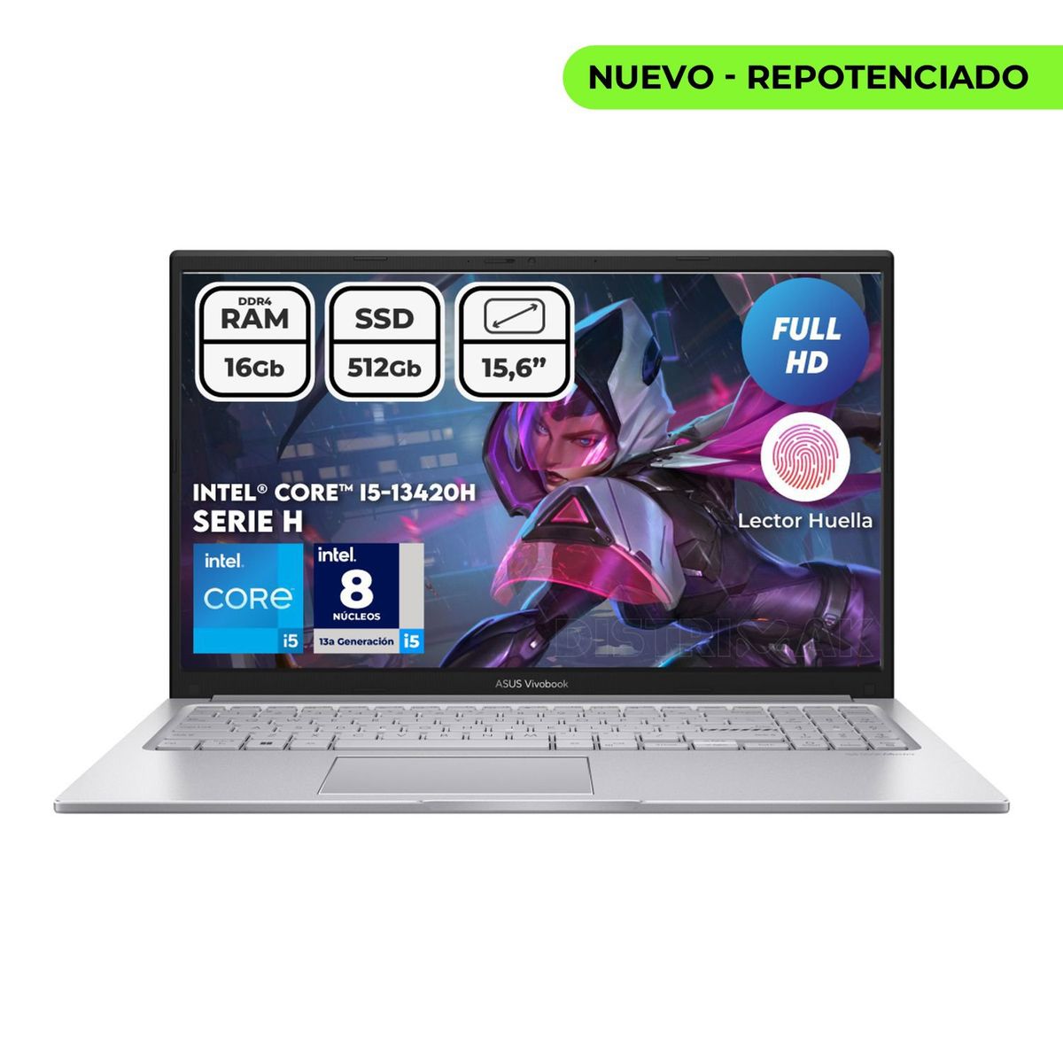 ASUS - Portátil Asus Intel Core I5 13420h Ram 16gb Ssd 512gb FHD Computador portátil