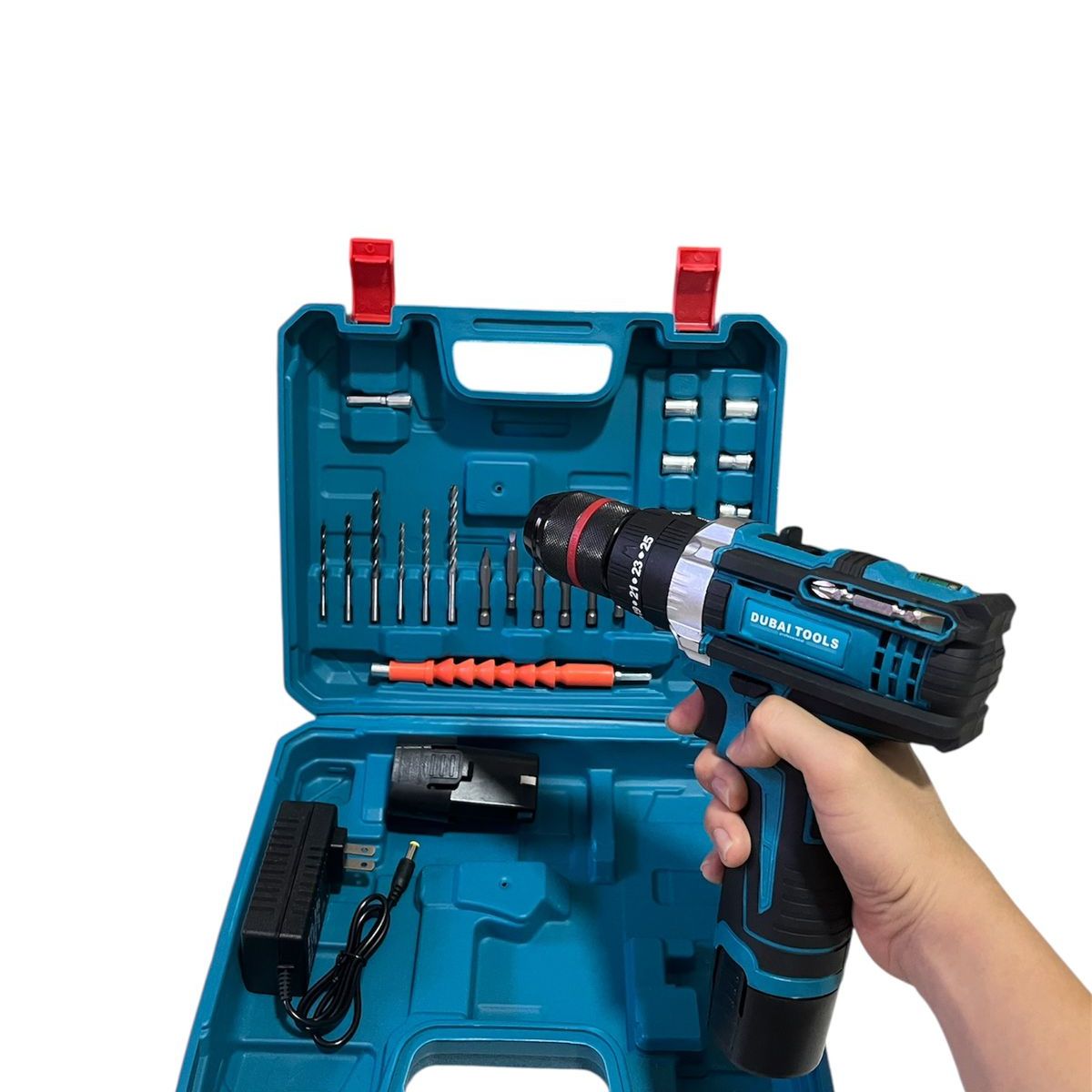 GENERICO - Taladro Inalámbrico Atornillador Con Percutor 24v Accesorios