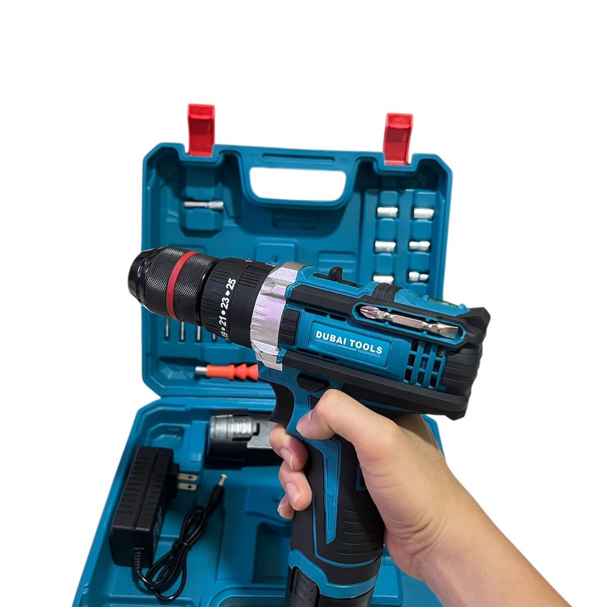 GENERICO - Taladro Inalámbrico Atornillador Con Percutor 24v Accesorios