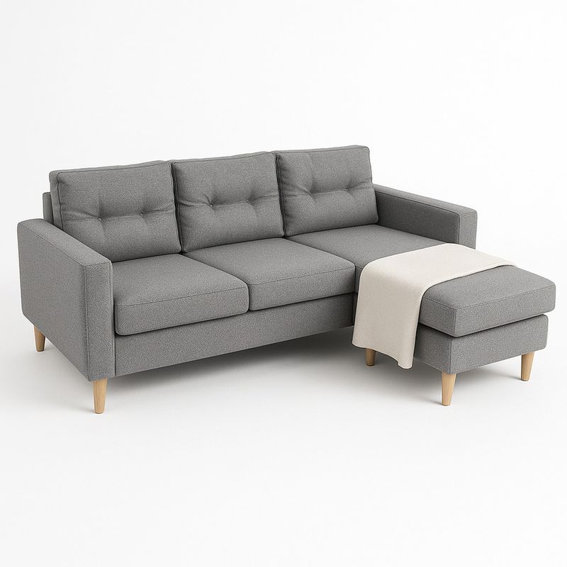 HIGH CLASS - Sala en L Cielo Gris - Intercambiable