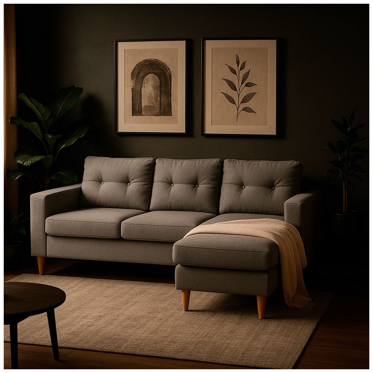 HIGH CLASS - Sala en L Cielo Gris - Intercambiable