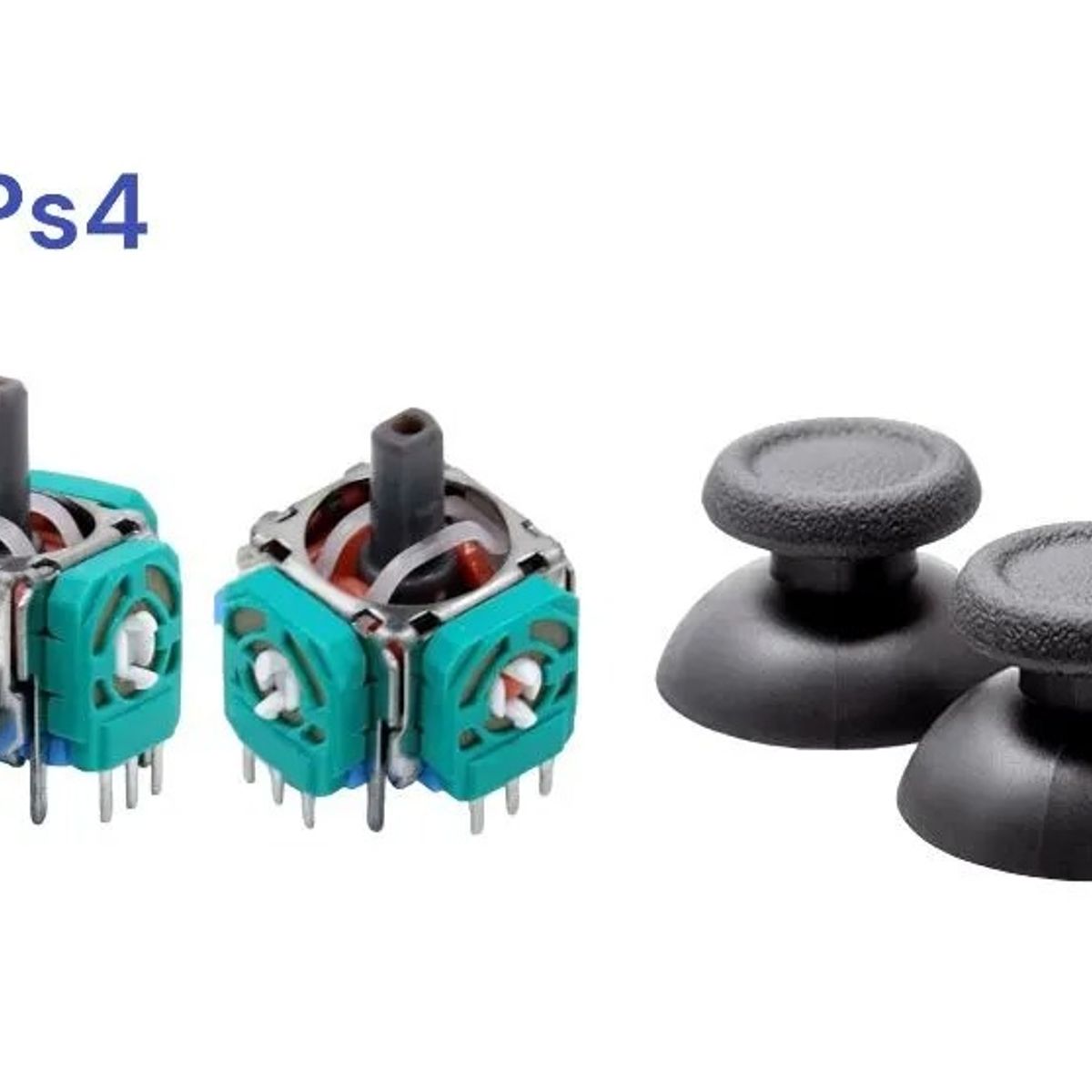 GENERICO - 2* Analogo Repuesto Joystick + 2 Capuchas Para Control Ps4