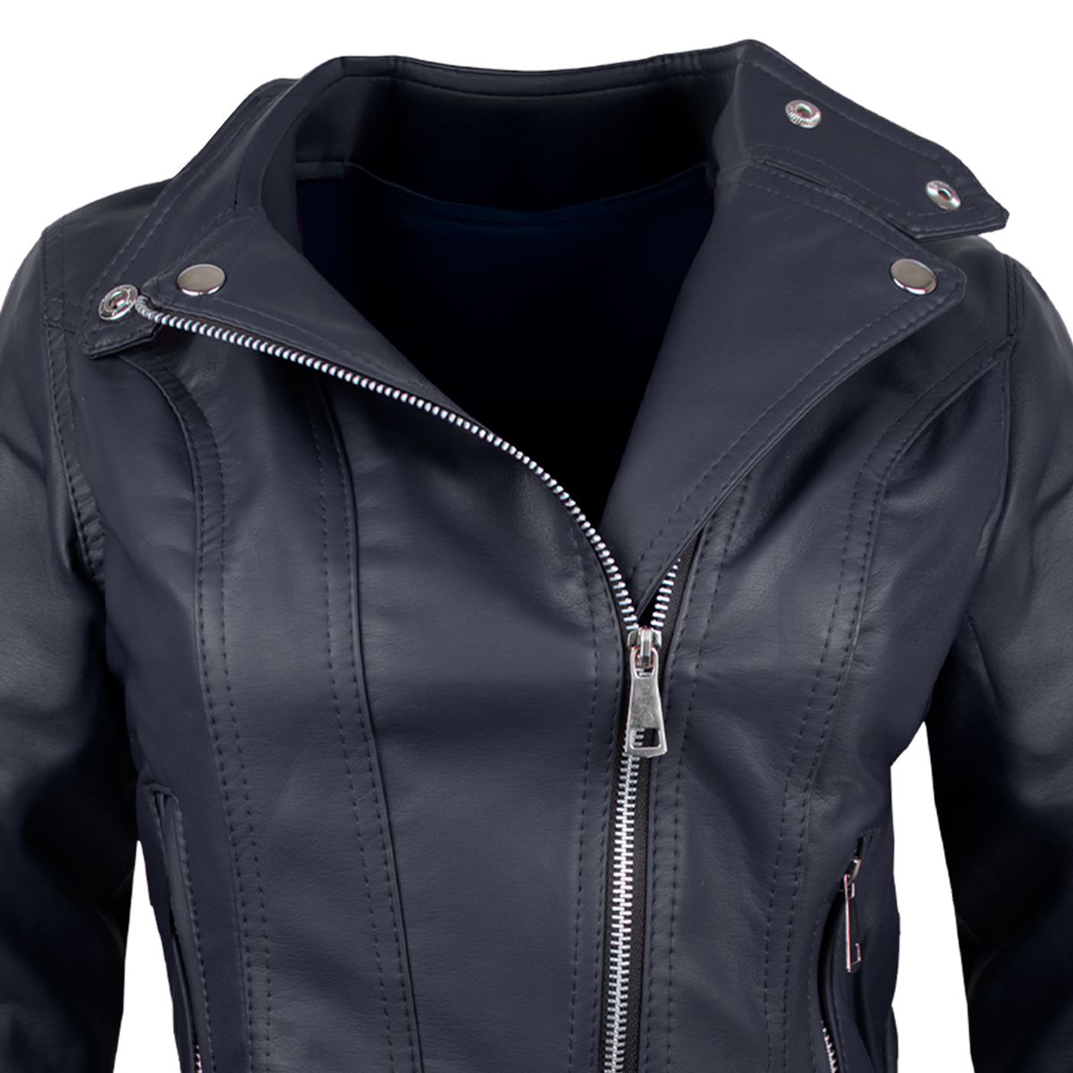 SYK - Chaqueta chamarra para mujer moderna con Hebilla Paris