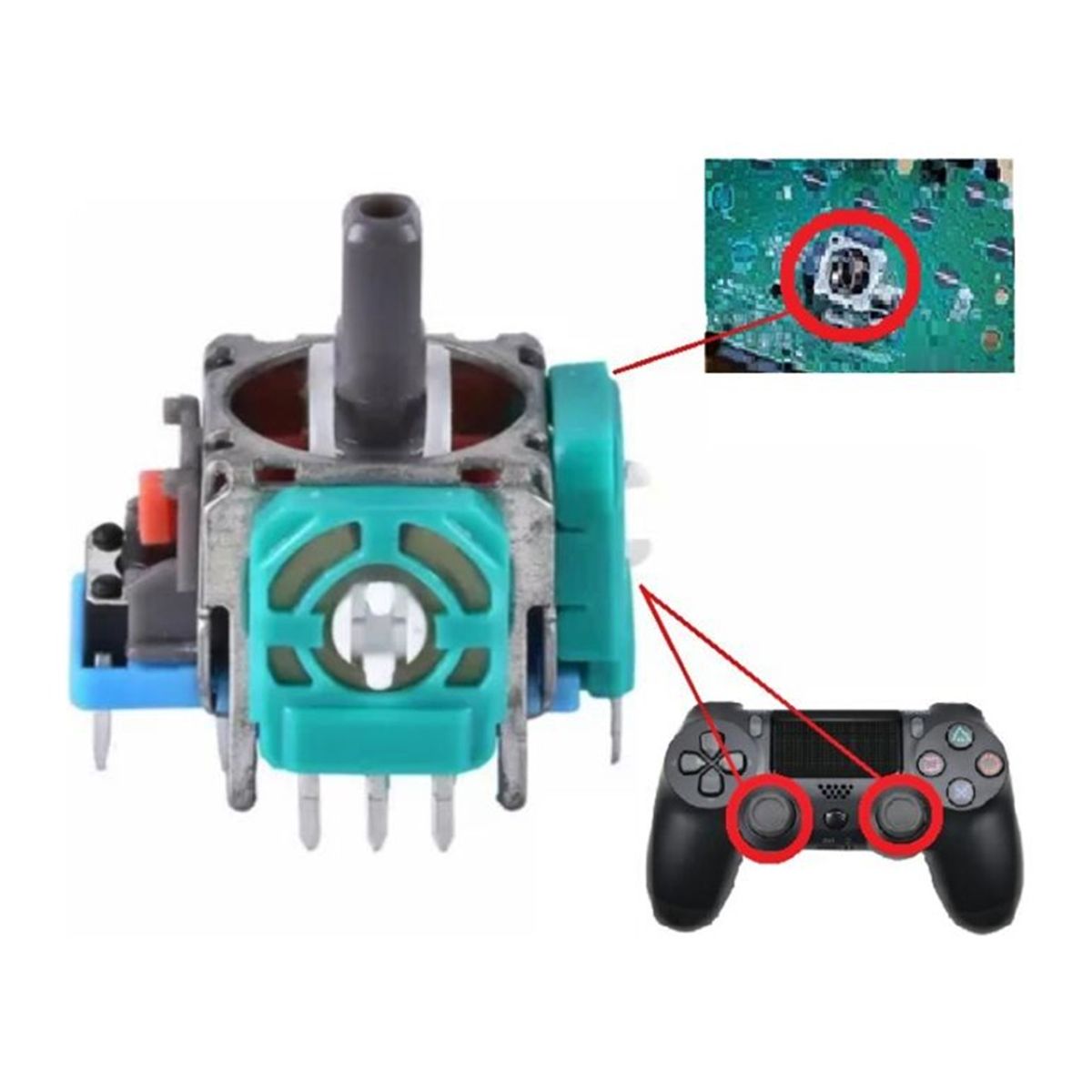 GENERICO - 10 * Analogo Repuesto Joystick Compatible Con Control Ps4