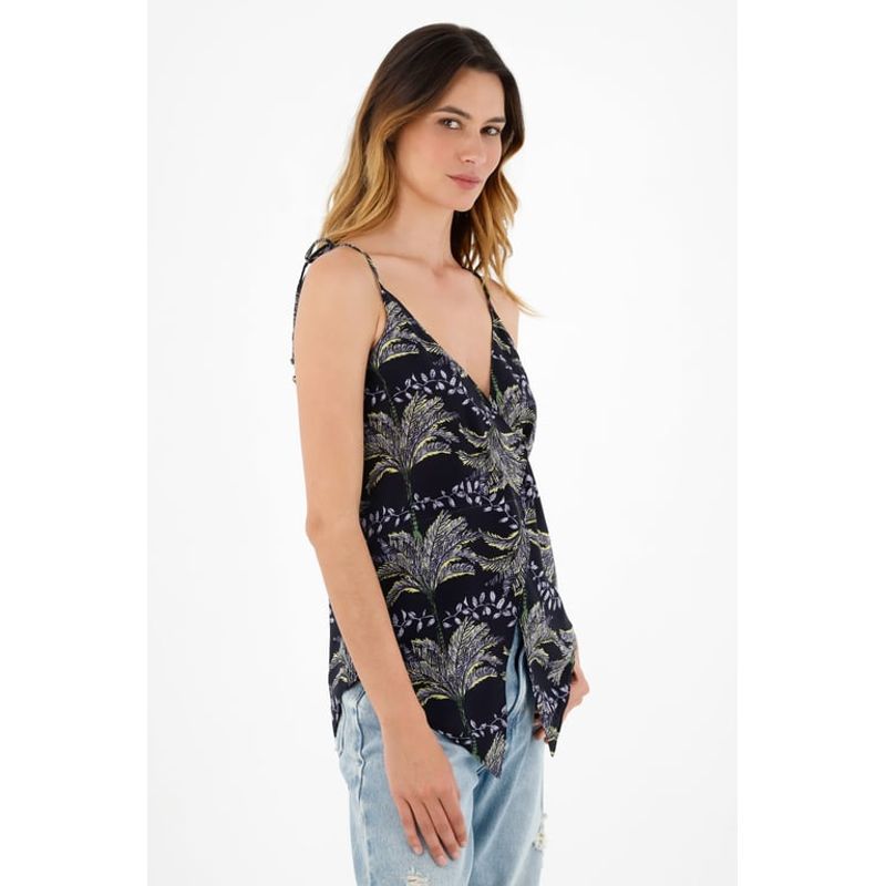 TENNIS - Camisa estampada de tiras para mujer