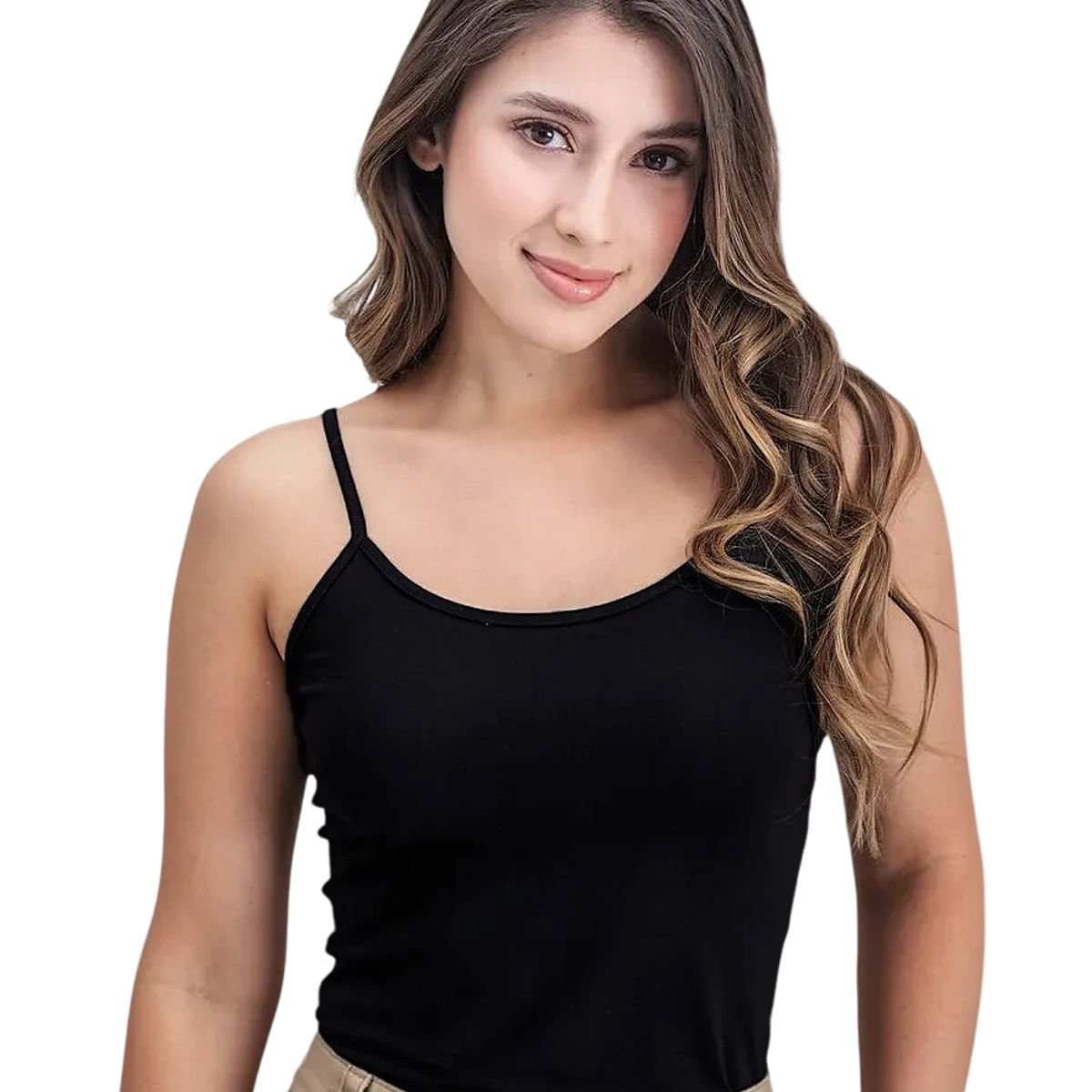 GENERICO - Set 3 Blusas Básicas de Tiras, Negro Blanco Gris