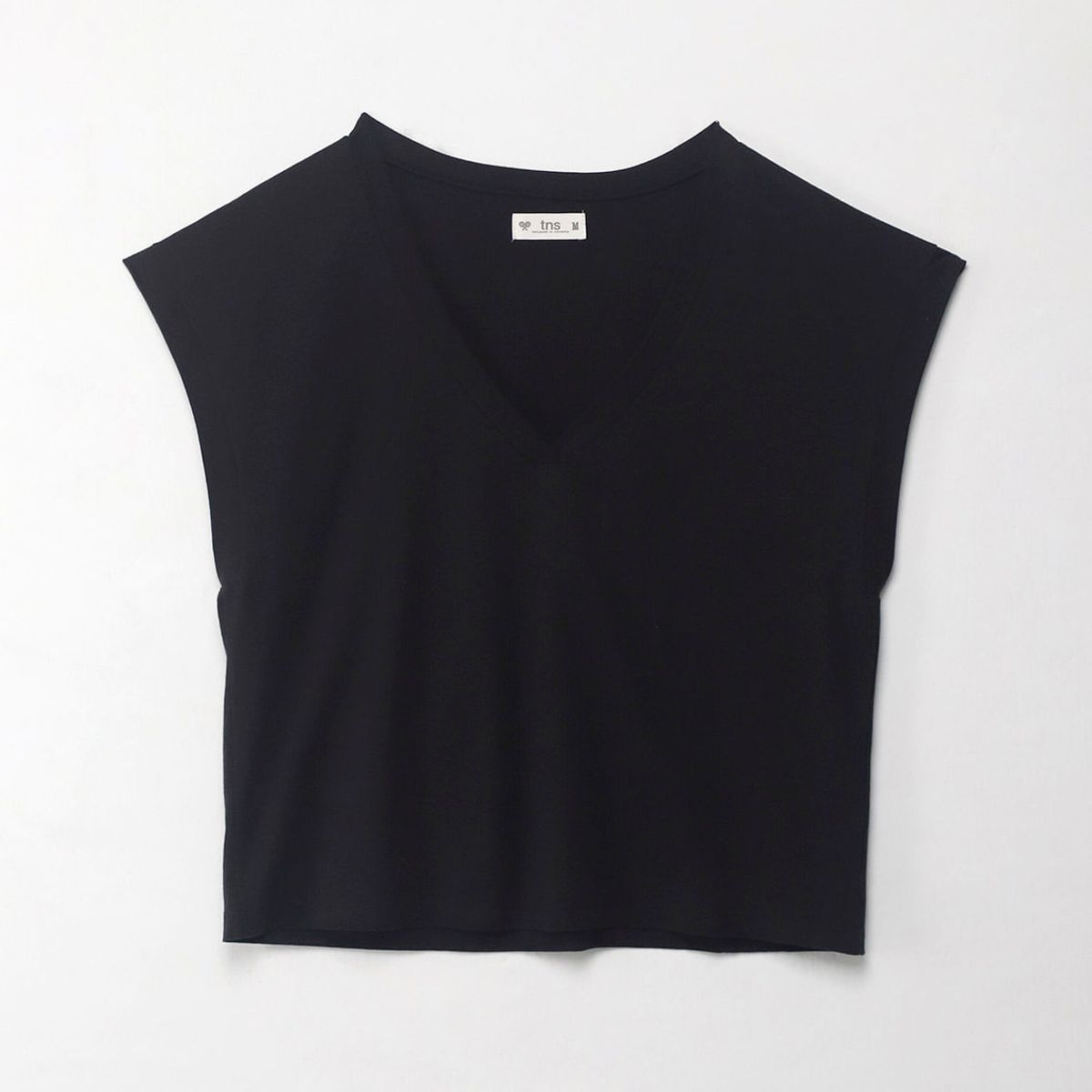 TENNIS - Camiseta manga sisa negra para mujer