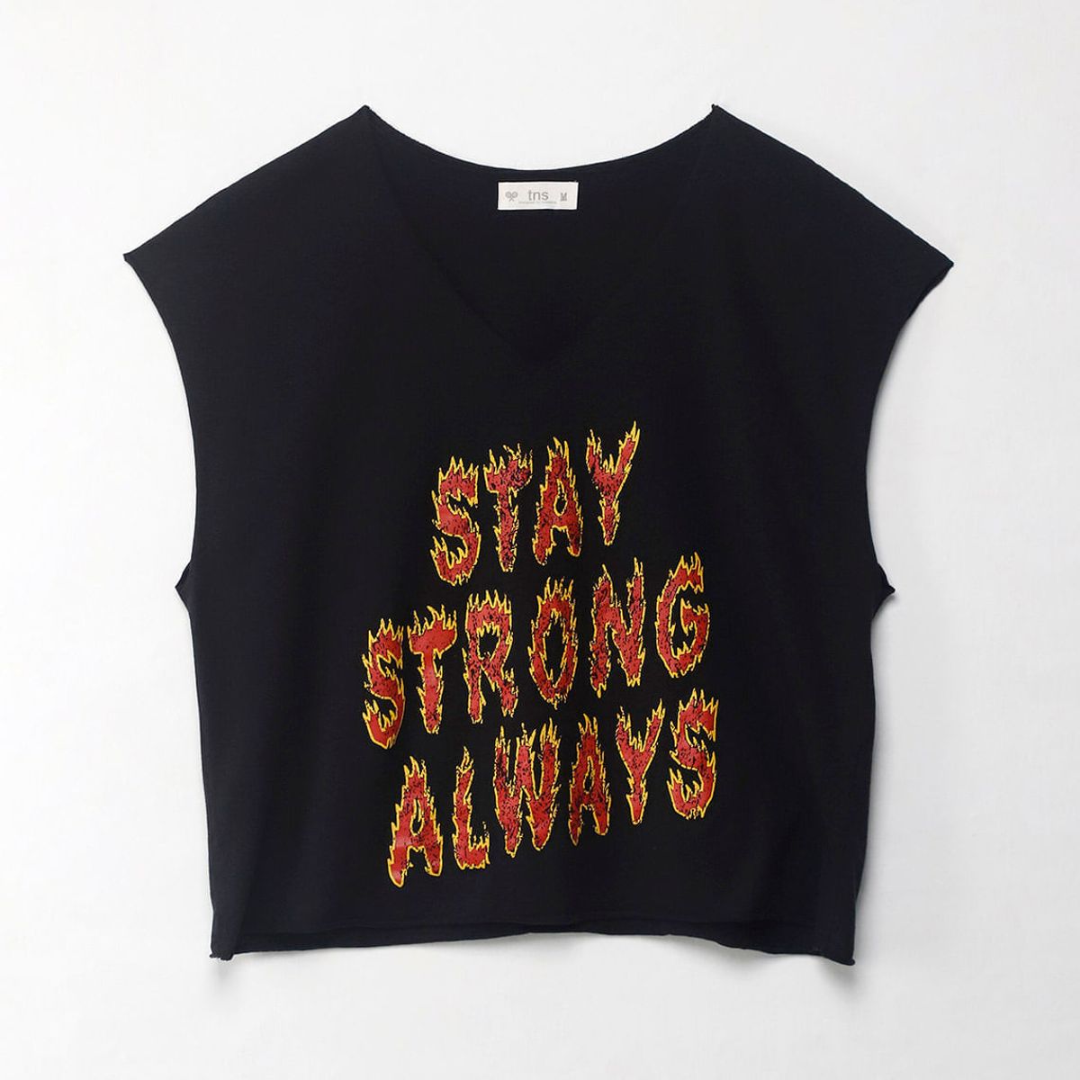 TENNIS - Camiseta Boxy fit manga sisa negra para mujer