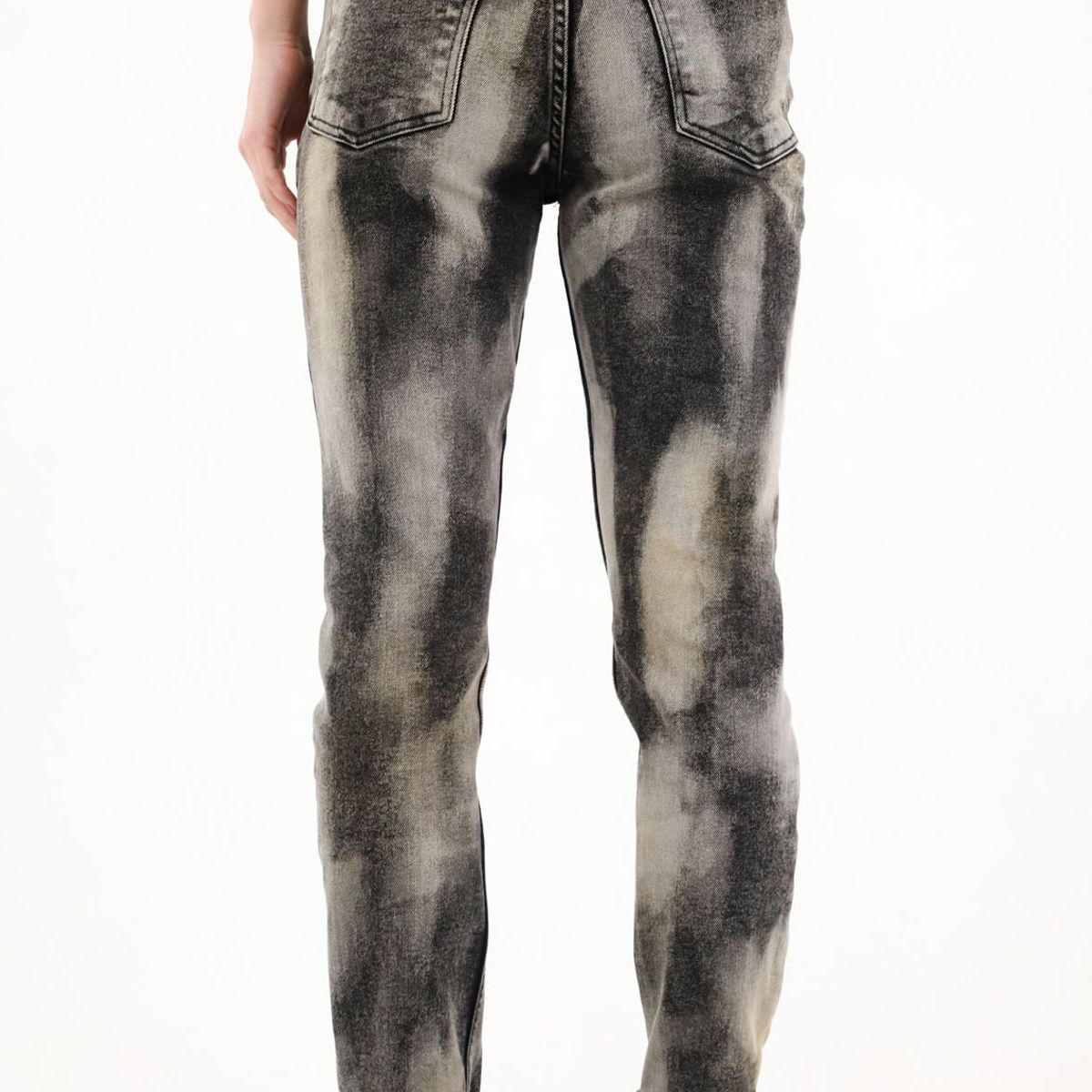 TENNIS - Jean Super Slim tiro medio negro para mujer