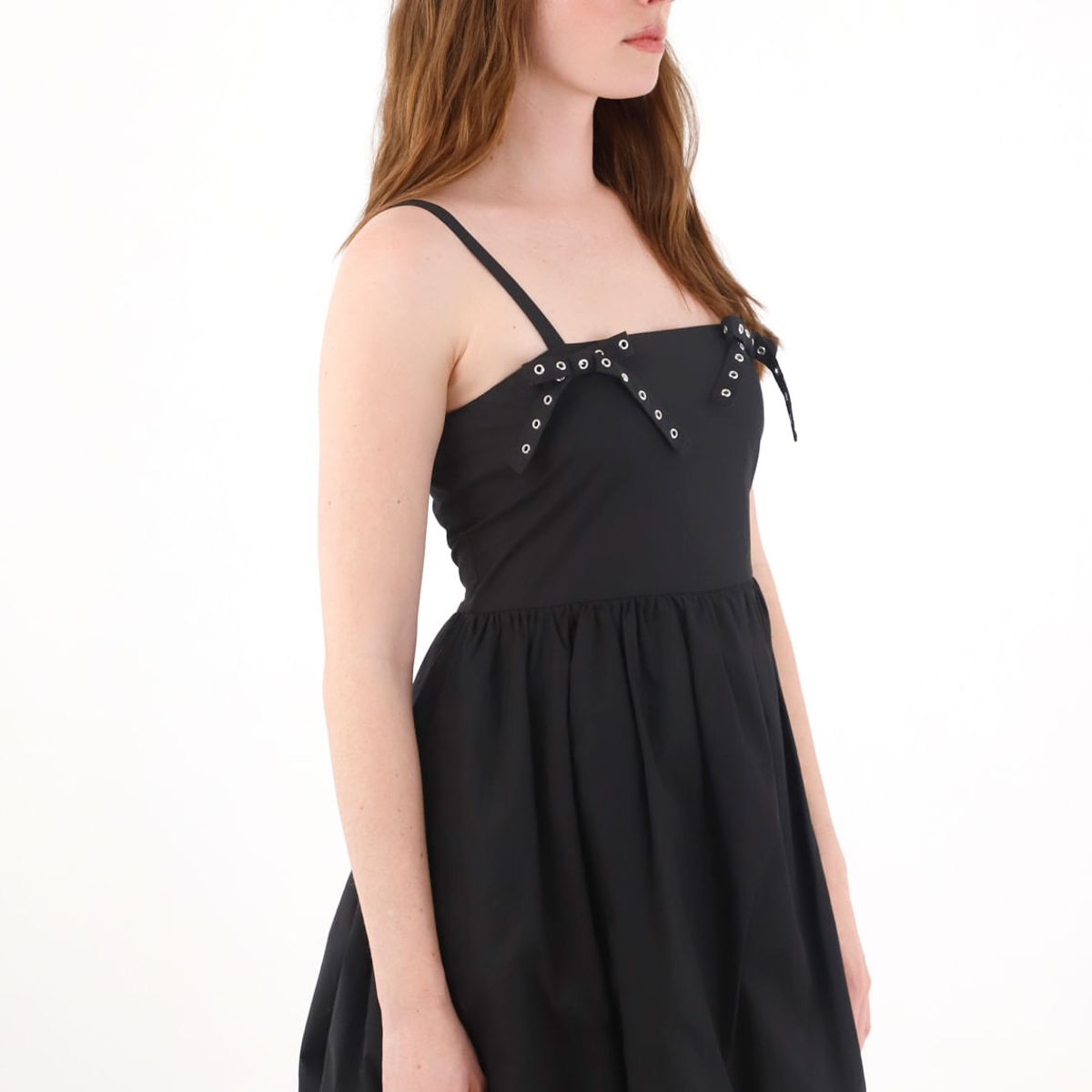 TENNIS - Vestido corto con falda globo negro para mujer