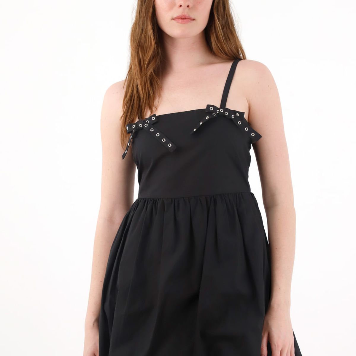 TENNIS - Vestido corto con falda globo negro para mujer